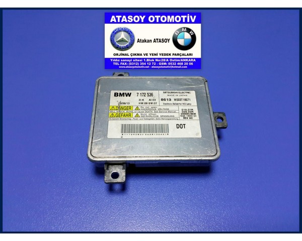 BMW F01 F02 F03 XENON FAR BEYNİ BMW 7172536 BMW 7250624 BMW 63127172536 BMW 63127250624 MITSUBISHI 8613 W003T19571 ÇIKMA